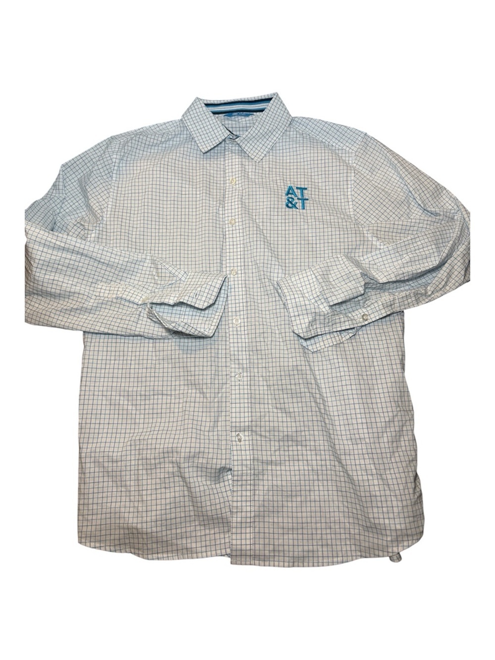 AT&T Uniform Button Up Shirt Medium Workwear Employee